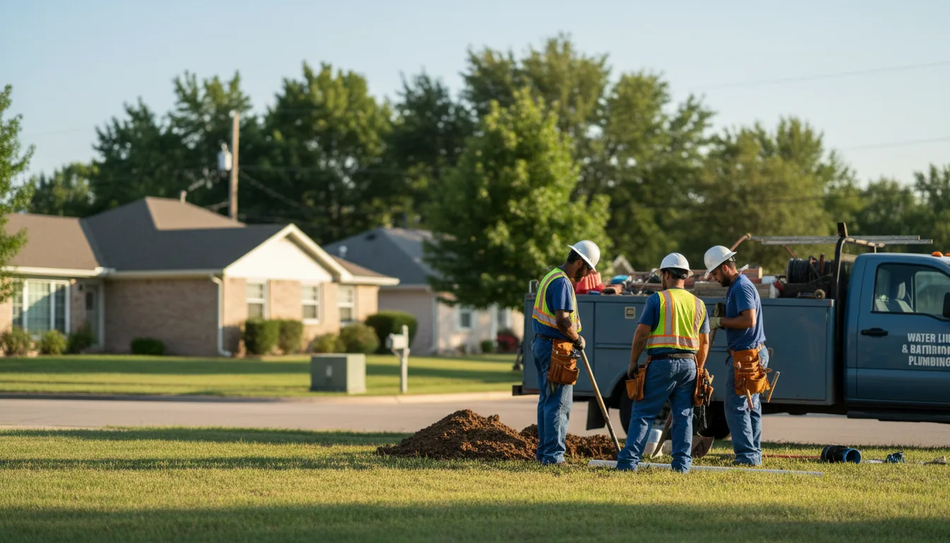 Residential water line and bathroom plumbing service in Churchville, NY